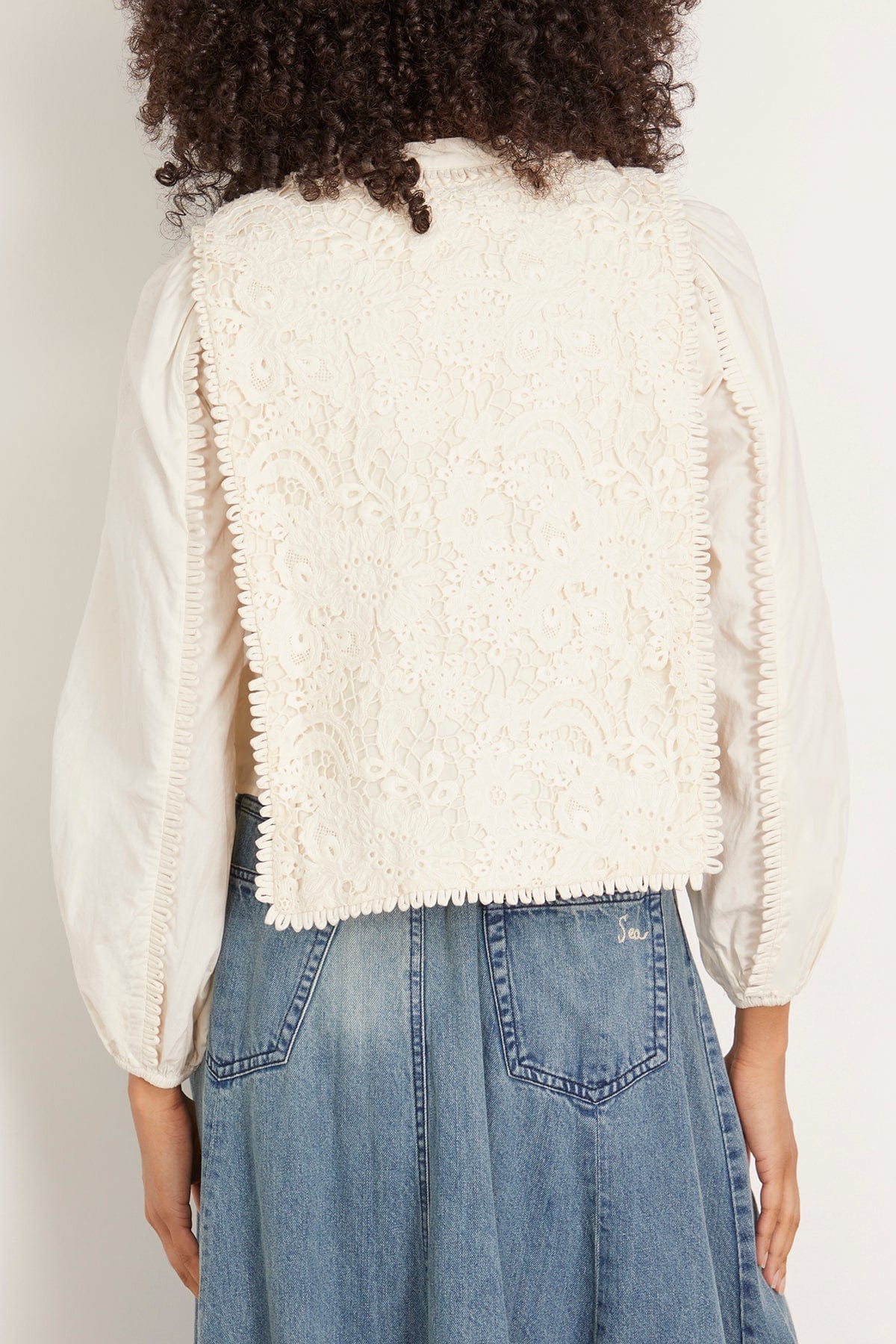 Sea Tops Sabine Embroidery Long Sleeve Top in Cream SEA Sabine Embroidery Long Sleeve Top in Cream