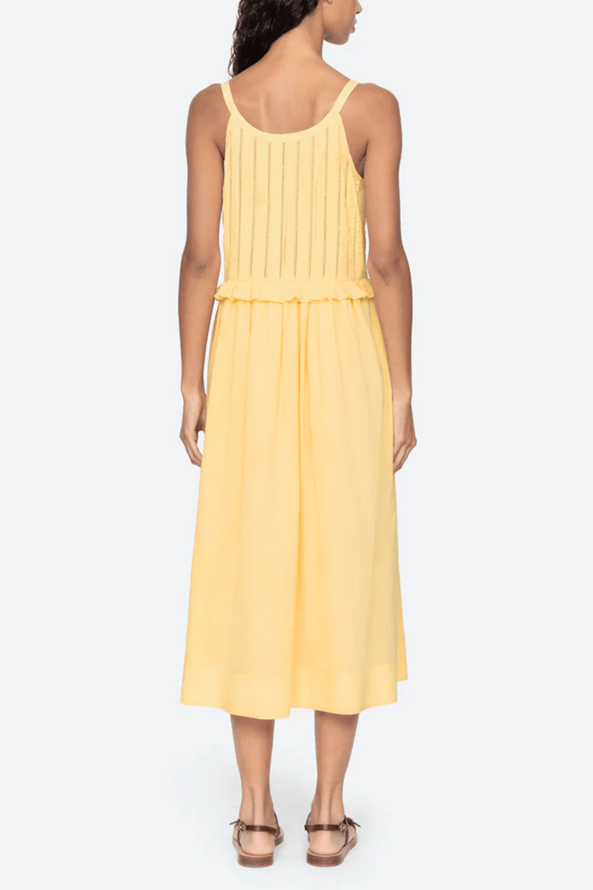 Sea Alberte Solid Tank Dress in Yellow