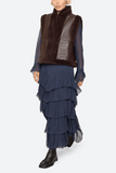 Sea Annie Reversible Vest in Brown