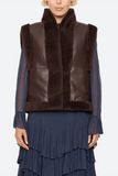 Sea Annie Reversible Vest in Brown