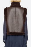 Sea Annie Reversible Vest in Brown