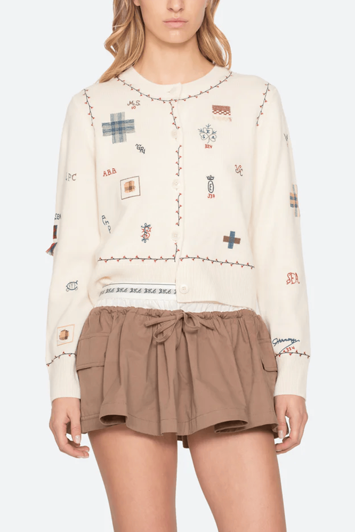 Sea Claira Knit Cardigan in Cream