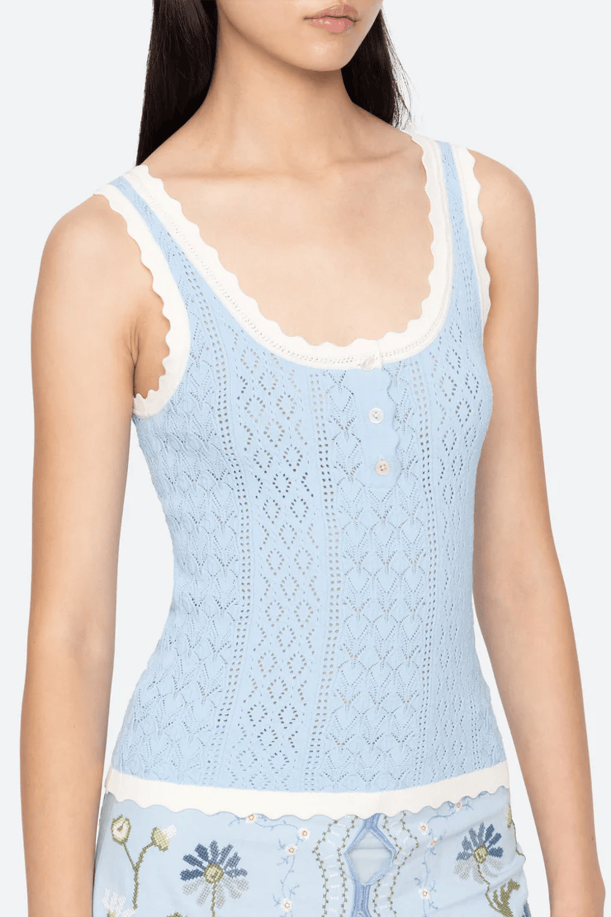 Sea Georgia Knit Tank Top in Blue