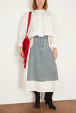 Sea Skirts Liam Pieced Denim Skirt in Blue Liam Pieced Denim Skirt in Blue