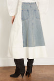 Sea Skirts Liam Pieced Denim Skirt in Blue Liam Pieced Denim Skirt in Blue