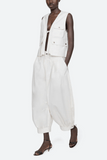 Sea Lois Twill Vest in Cream