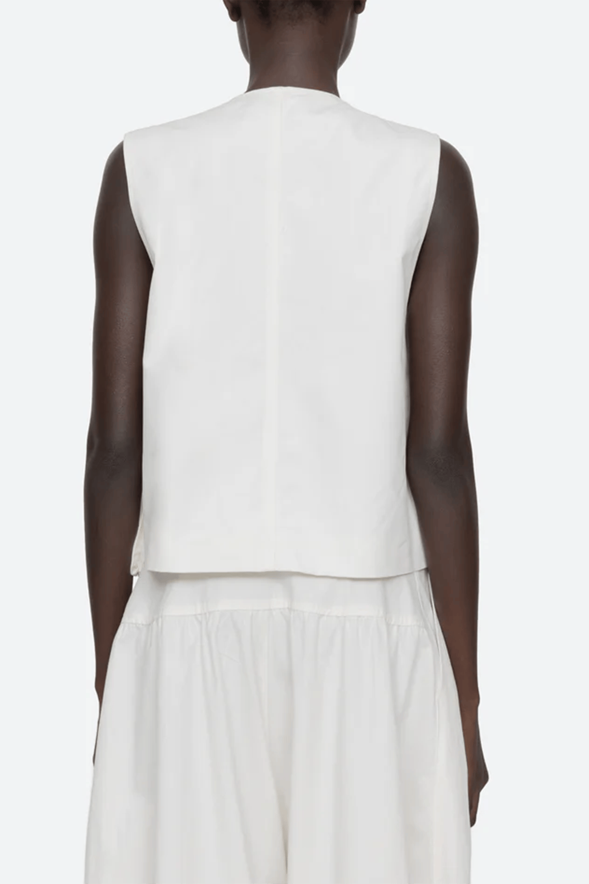 Sea Lois Twill Vest in Cream