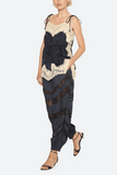 Shay Lace Tie Camisole in Navy