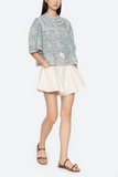 Sea Stasia Denim Jean Shorts in Cream