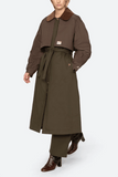 Tristan Color Block Trench Coat in Multi