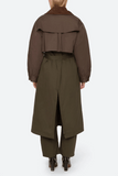 Tristan Color Block Trench Coat in Multi