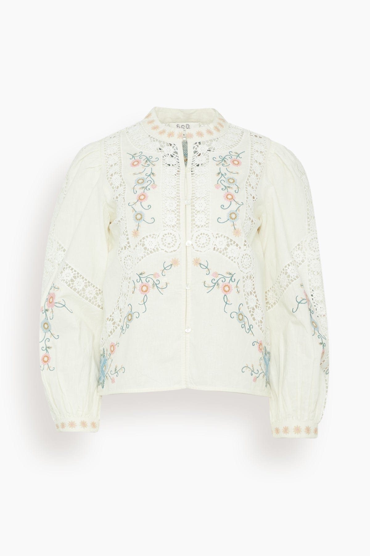 Sea Tops Vesna Embroidery Blouse in White SEA Vesna Embroidery Blouse in White