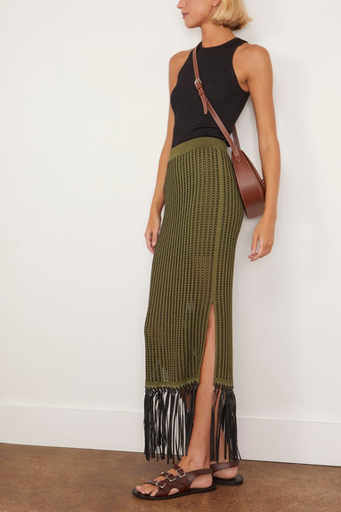 Simkhai Skirts Arden Skirt in Army Green Simkhai Arden Skirt in Army Green