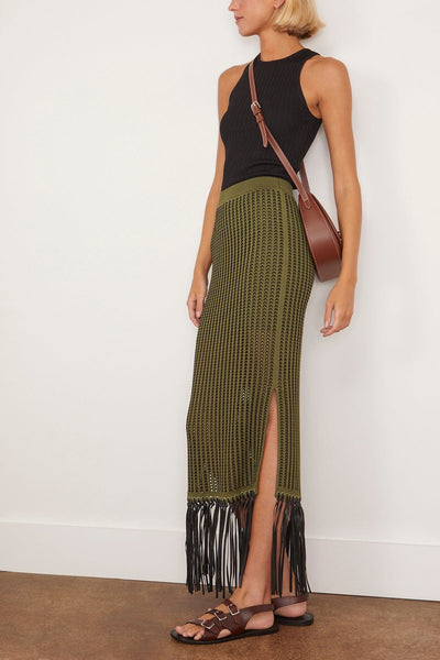 Simkhai Skirts Arden Skirt in Army Green Simkhai Arden Skirt in Army Green