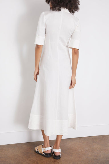 Simkhai Casual Dresses Claudine Short Sleeve Shirt Midi Dress in White Simkhai Claudine Short Sleeve Shirt Midi Dress in White