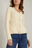 Simkhai Jackets Medina Blazer with Patch Pockets in Natural White Simkhai Medina Blazer with Patch Pockets in Natural White