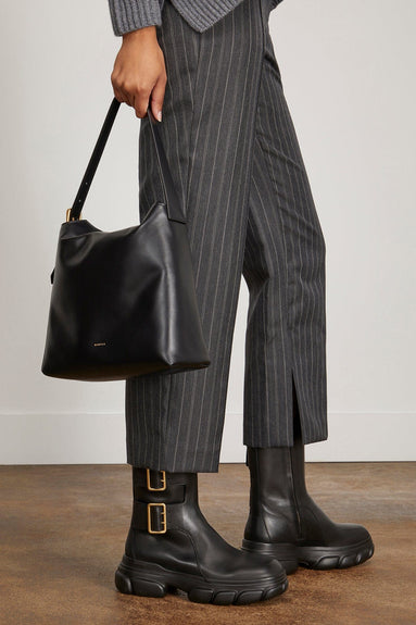 Simkhai Ankle Boots Sid Leather Buckle Lug Sole Boot in Black Simkhai Sid Leather Buckle Lug Sole Boot in Black
