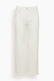 Simkhai Jude High Rise Crop Wide Leg Jean in Distressed White