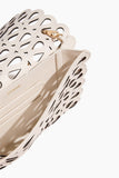 Simkhai Mccall Laser Cut Leather Clutch in Cream