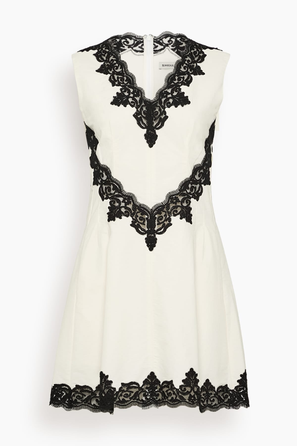 simkhai ivory dress Simkhai Jolie Velvet Tie Mini Dress in Ivory-SALE