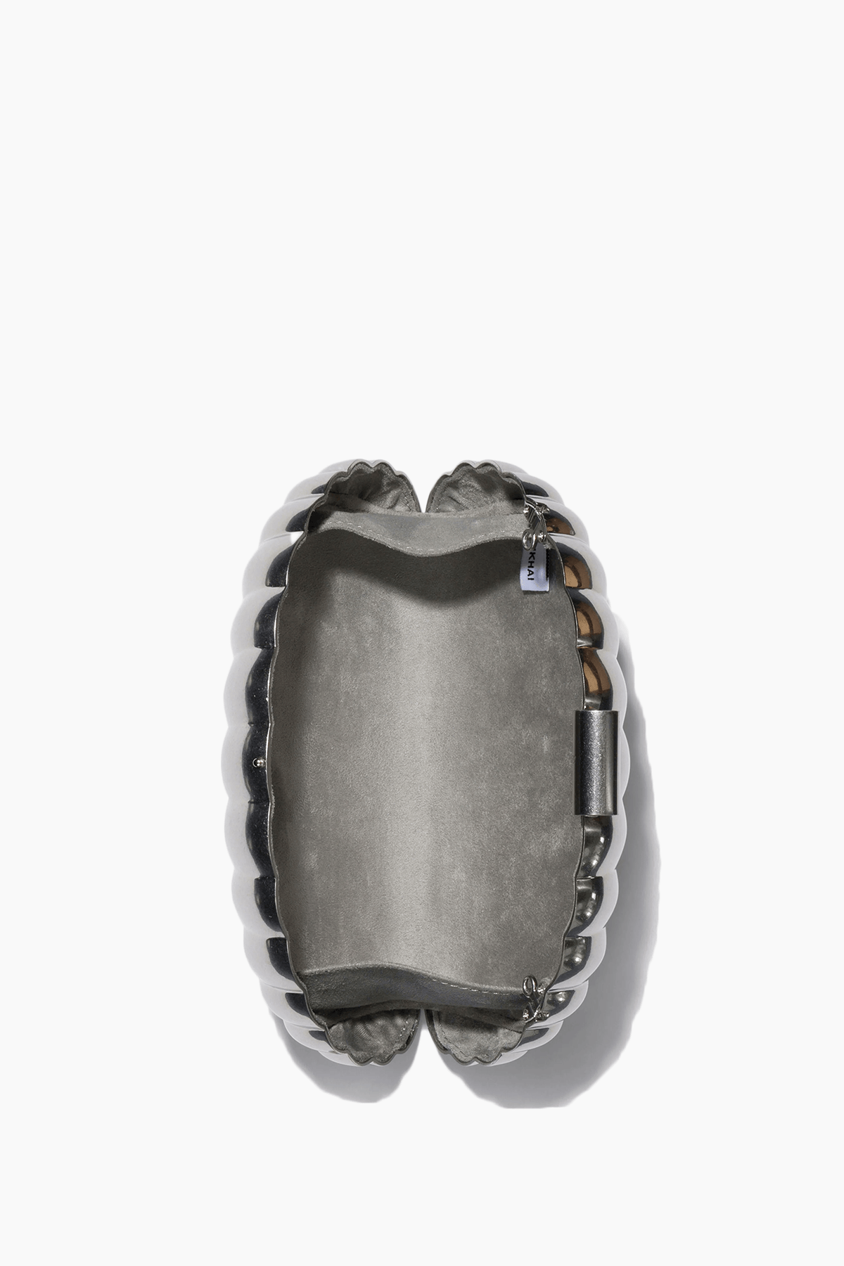 Simkhai Monet Shell Clutch in Silver
