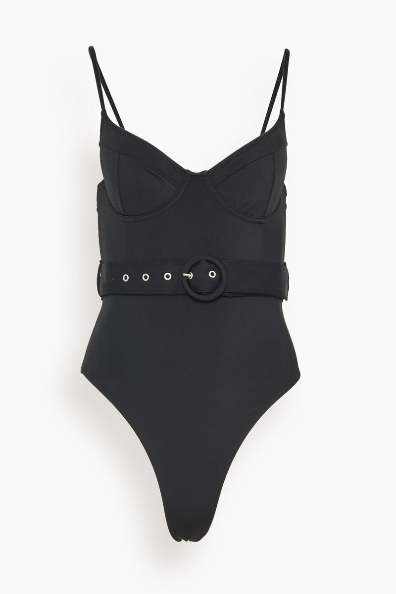 Simkhai Noa Belted Bustier One Piece in Black – Hampden Clothing