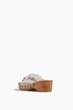 Simone Rocha Embroidered Scalloped Wooden Clog in Clear/Pearl
