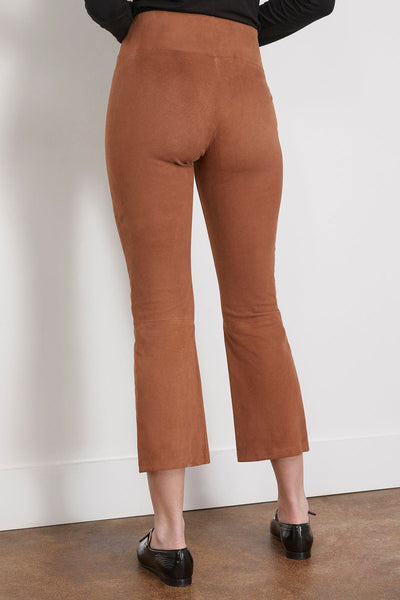 SPRWMN Pants Crop Flare in Dark Cognac