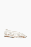 Staud Alba Ballet Flat in Paper Netting
