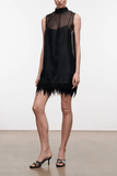 Staud Albee Mini Dress in Black