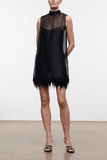 Staud Albee Mini Dress in Black