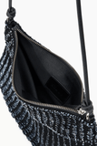 Staud Asta Shoulder Bag in Dark Sapphire Knit