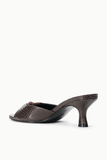 Staud Brynn Mule in Espresso Snake