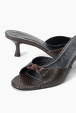 Staud Brynn Mule in Espresso Snake