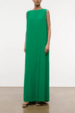 Staud Dalia Silk Dress in Kelly