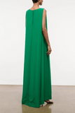 Staud Dalia Silk Dress in Kelly