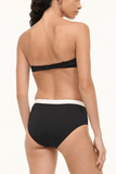 Staud Devon High Rise Bikini Bottom Black/White