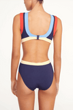 Staud Dolce One Piece in Navy Colorblock