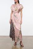 Staud Fawn Silk Dress in Tapestry Rose Multi