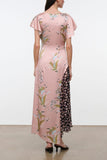 Staud Fawn Silk Dress in Tapestry Rose Multi