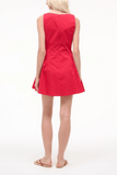 Staud Gwen Mini Dress in Cherry