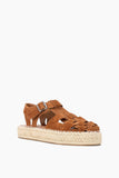 Staud Hemingway Fisherman Sandal in Tabac