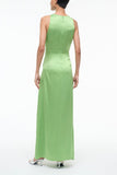Staud Jaelyn Silk Dress in Sprout