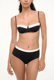 Staud Jo Balconette Top in Black/White