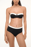 Staud Jo Balconette Top in Black/White