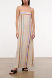 Staud Laura Linen Dress in Day Trip Stripe