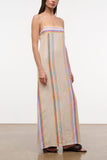 Staud Laura Linen Dress in Day Trip Stripe