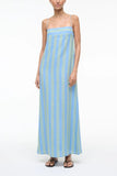 Staud Laura Linen Dress in Seaport Stripe