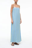 Staud Laura Linen Dress in Seaport Stripe