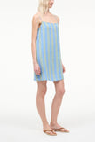 Staud Laura Linen Mini Dress in Seaport Stripe